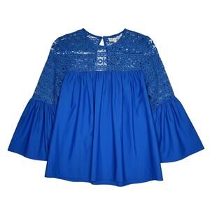 Endless Rose Blue Crochet Lace Blouse Size Small NEW